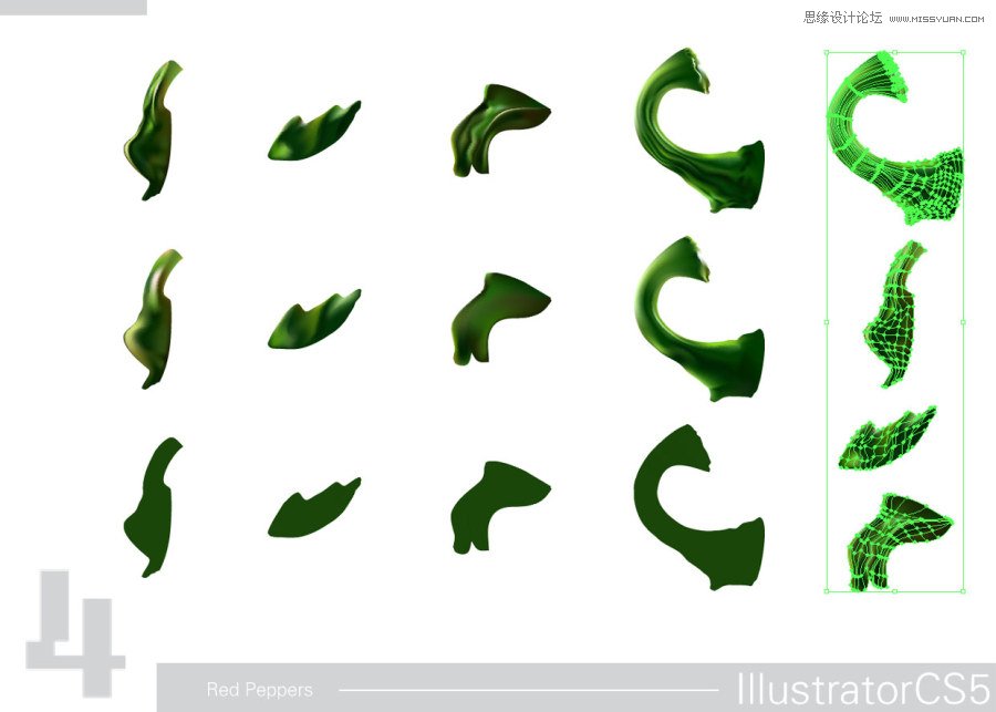 Illustrator CS5绘制逼真的红辣椒教程,PS教程,