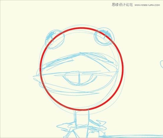 Illustrator绘制萌萌的青蛙柯密特图标,PS教程,